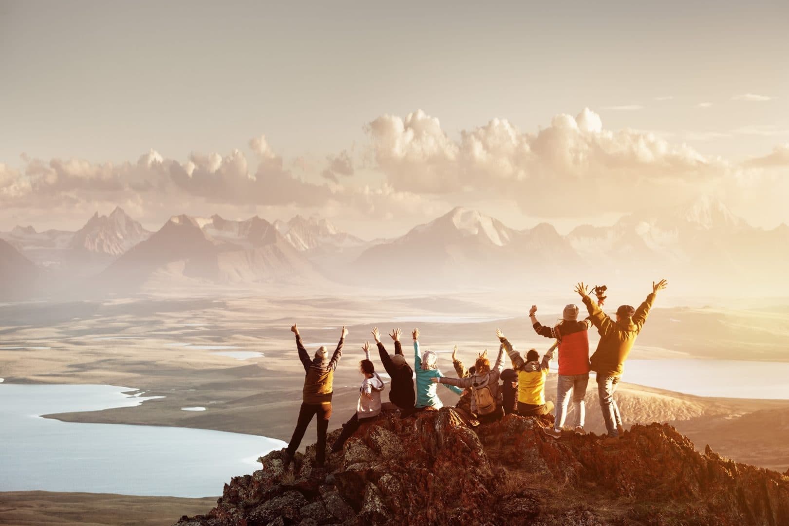 Group of people who are traveling