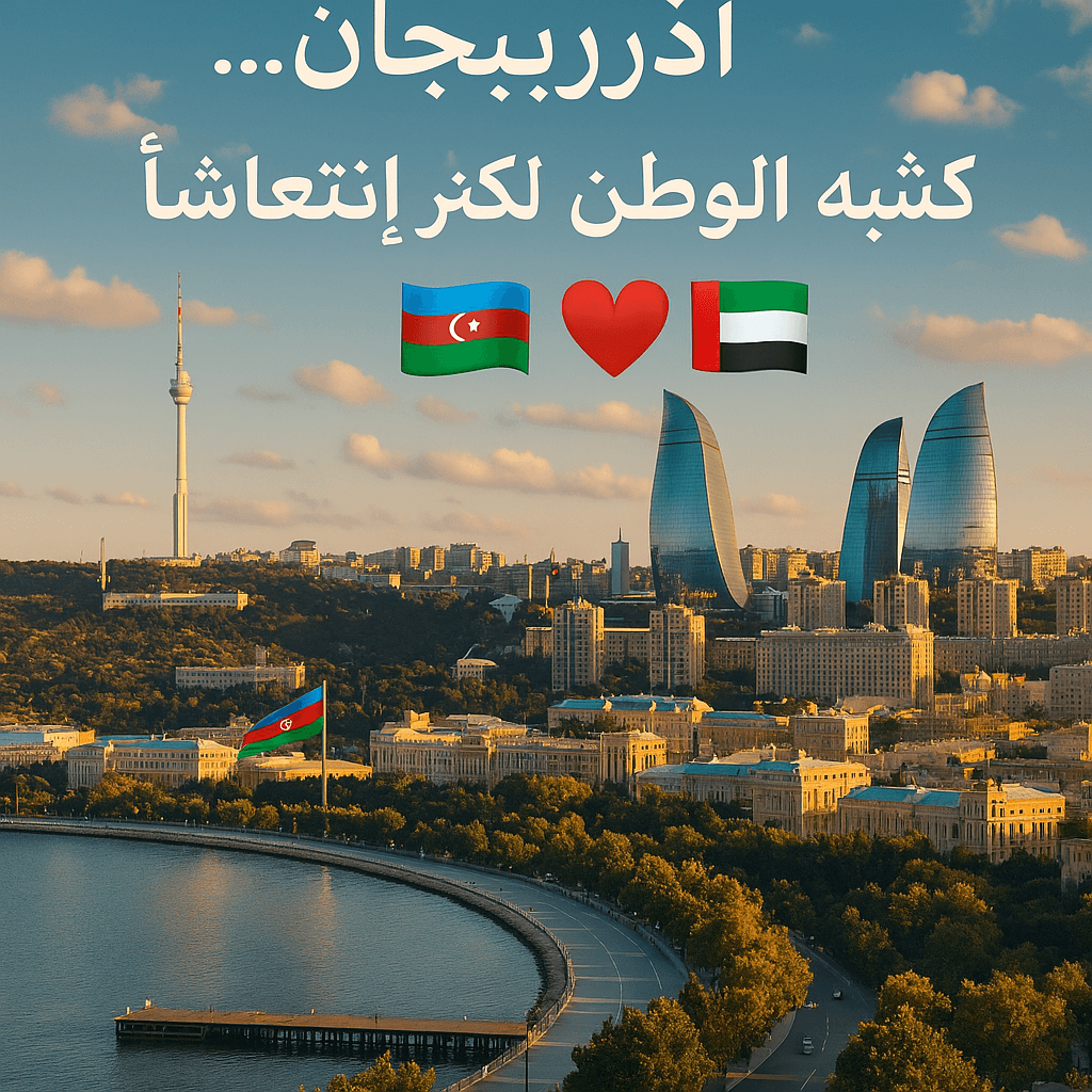 🌟 المنشور: "أذربيجان... تشبه الوطن، لكن أكثر انتعاشاً!" 🇦🇿❤️🇦🇪